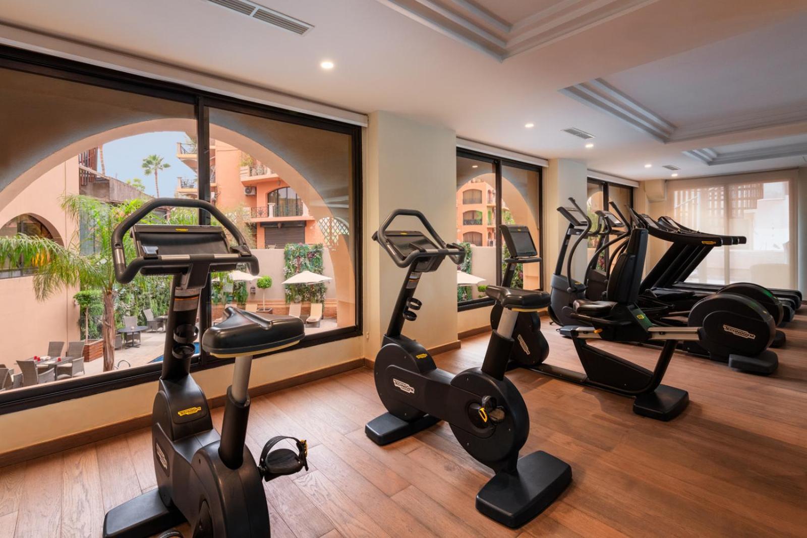 Hivernage Hotel & Spa Marrákes Kültér fotó The gym at the hotel